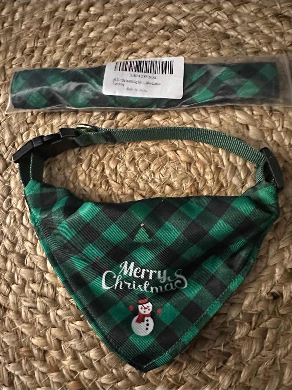 Set of 2 Green Plaid 